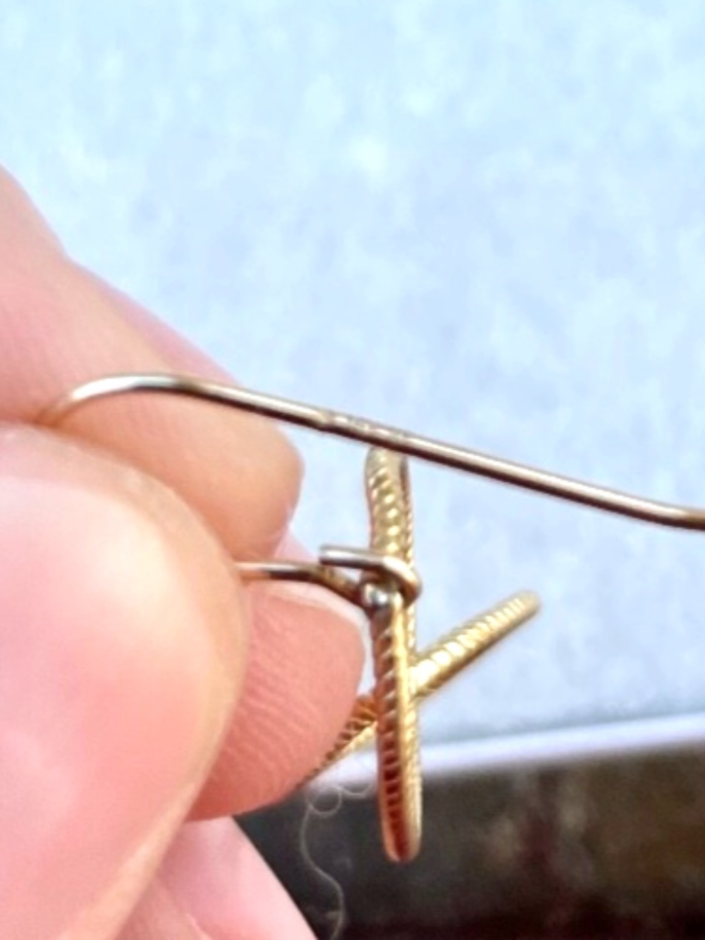 Gold Fill Oval Drop Earrings - Picture 12 of 12